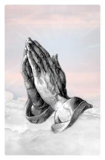 Praying Hands Clouds Pink